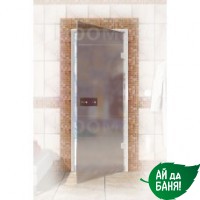 Дверь для хамам стекло - бронза матовая (стекло) правая - купить в Екатеринбурге с доставкой
