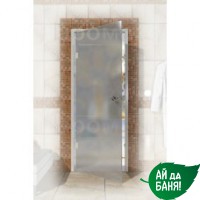 Дверь для хамам стекло - сатин (кноб) левая - купить в Екатеринбурге с доставкой