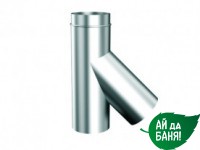 Тройник 45° — 100 — Нерж 1 мм - купить в Екатеринбурге с доставкой